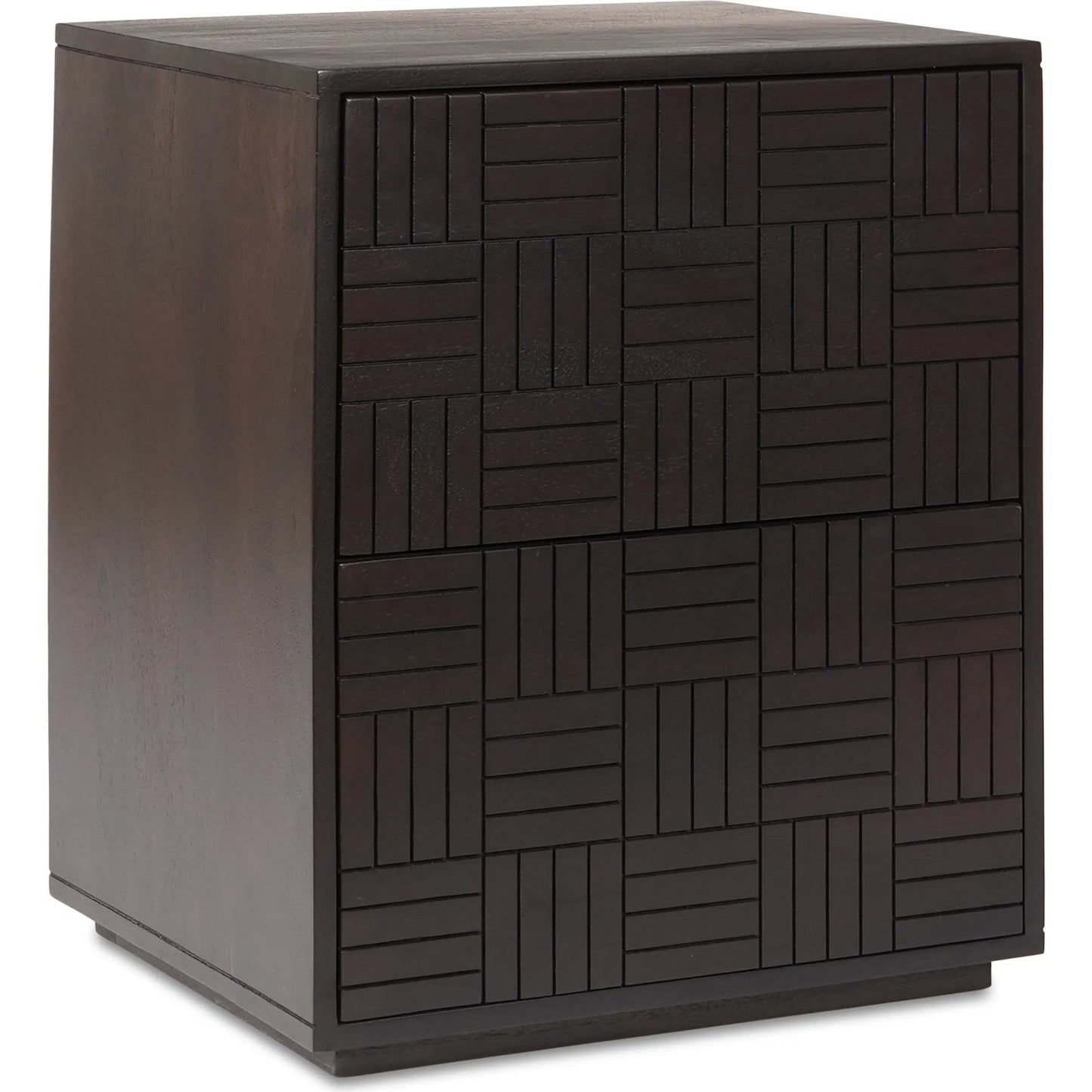 001 SI-2253676 | Primary Silo | Denman Nightstand by Moe's Home Collection in dark brown. Made from solid mango wood, mdf back, drawer bottom in a traditional style.