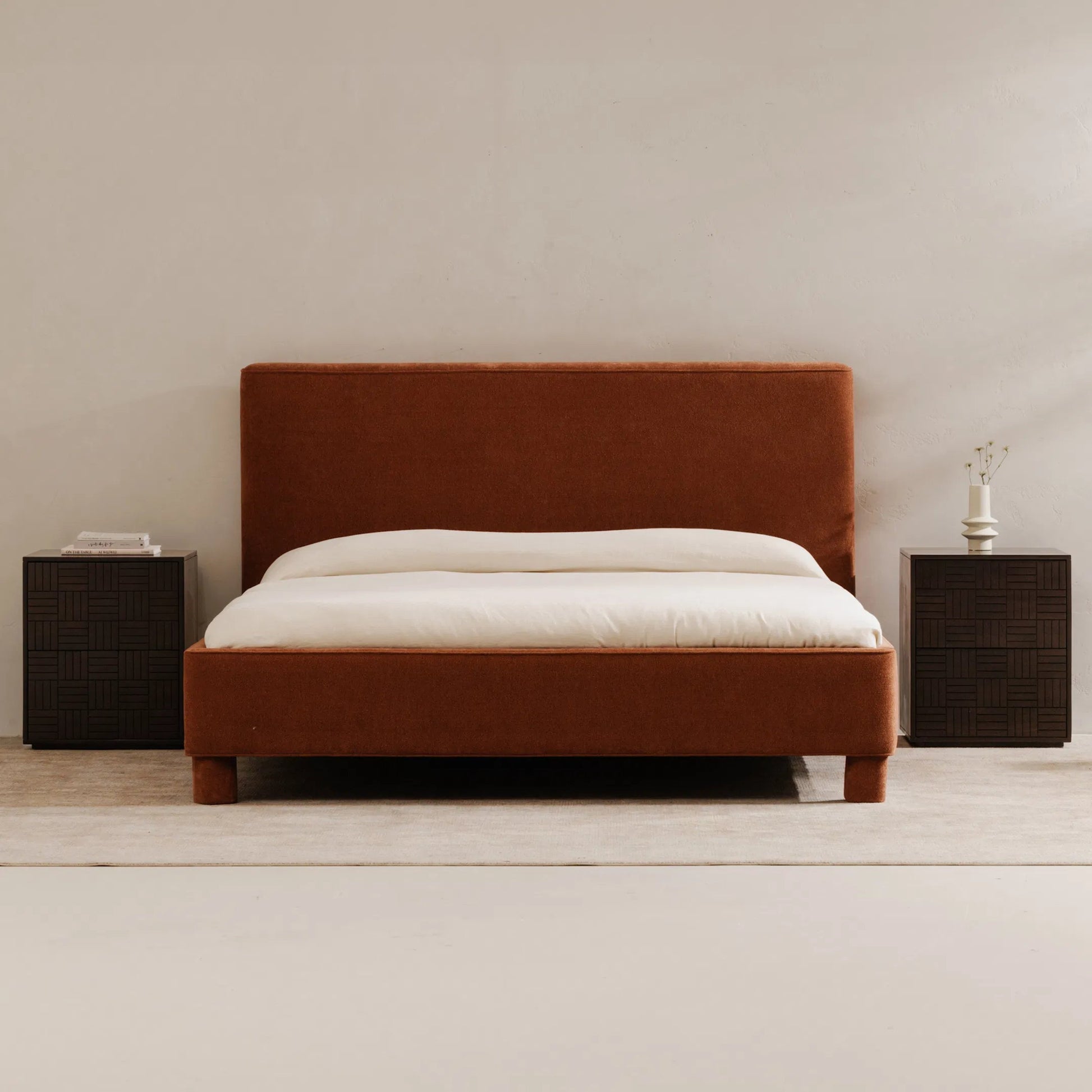 Denman Nightstand by Moe's Home Collection in dark brown. Made from solid mango wood, mdf back, drawer bottom in a traditional style.