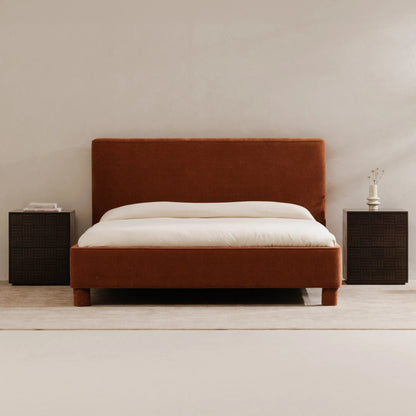 Denman Nightstand by Moe's Home Collection in dark brown. Made from solid mango wood, mdf back, drawer bottom in a traditional style.