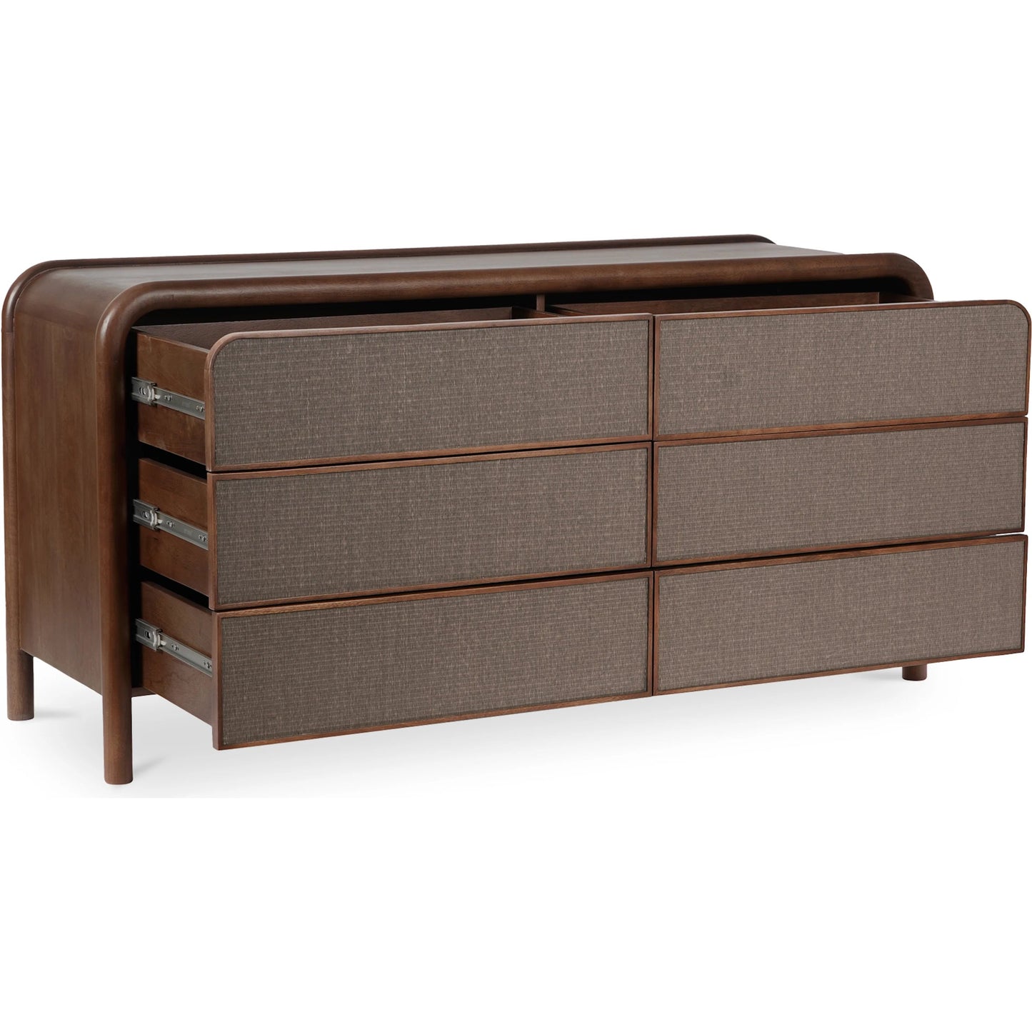 003 SI-2368317 | Additional Silo | Rye 6 Drawer Dresser by Moe's Home Collection in warm brown. Made from solid mango wood frame, tatami-mat drawer fronts, wood, mdf drawer boxes in a traditional style.