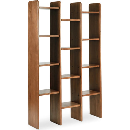 Orson Bookcase by Moe's Home Collection in brown. Made from solid acacia wood in a transitional style.