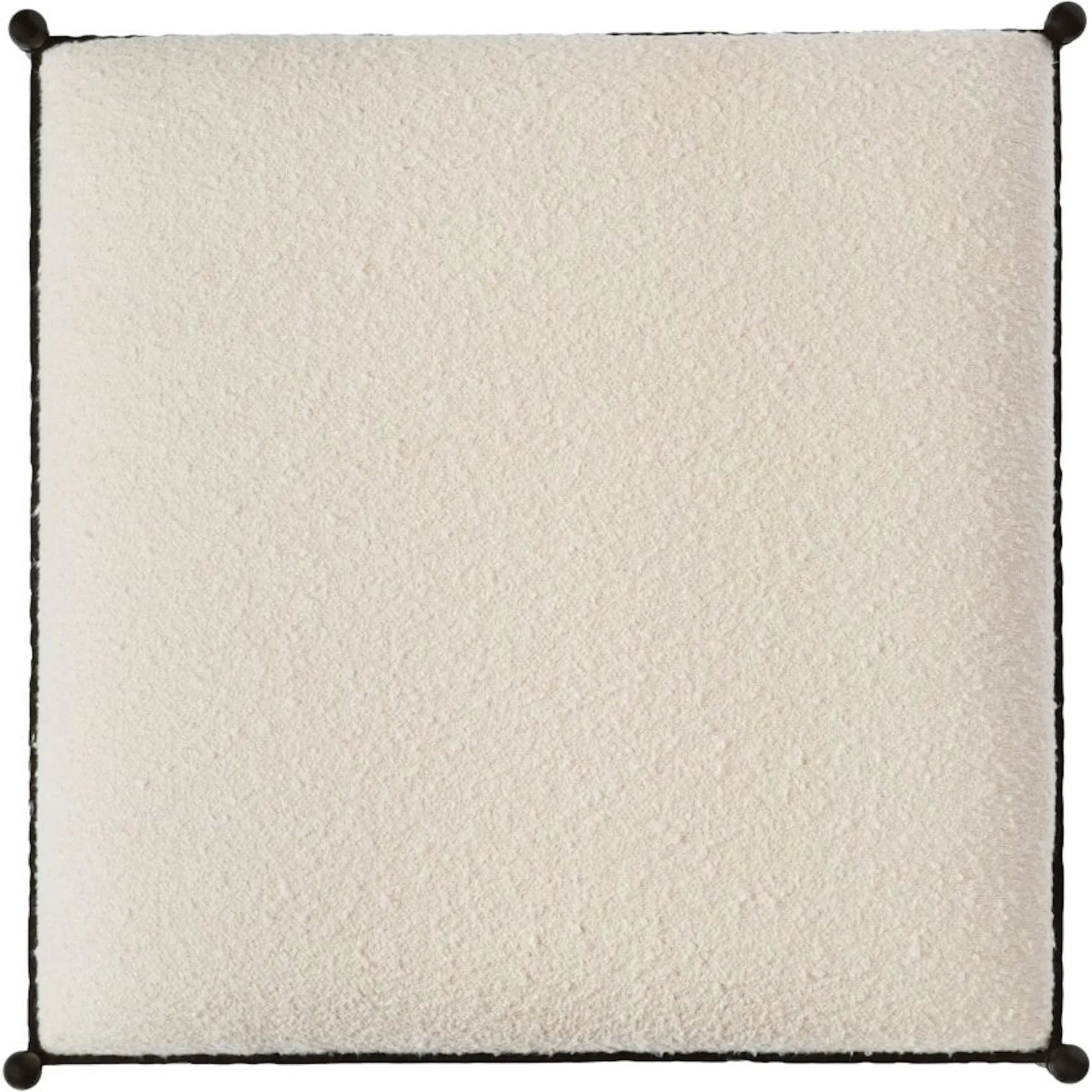 Agne Stool by Moe's Home Collection in white. Made from 100% polyester, iron base, foam seat, plywood in a traditional style.