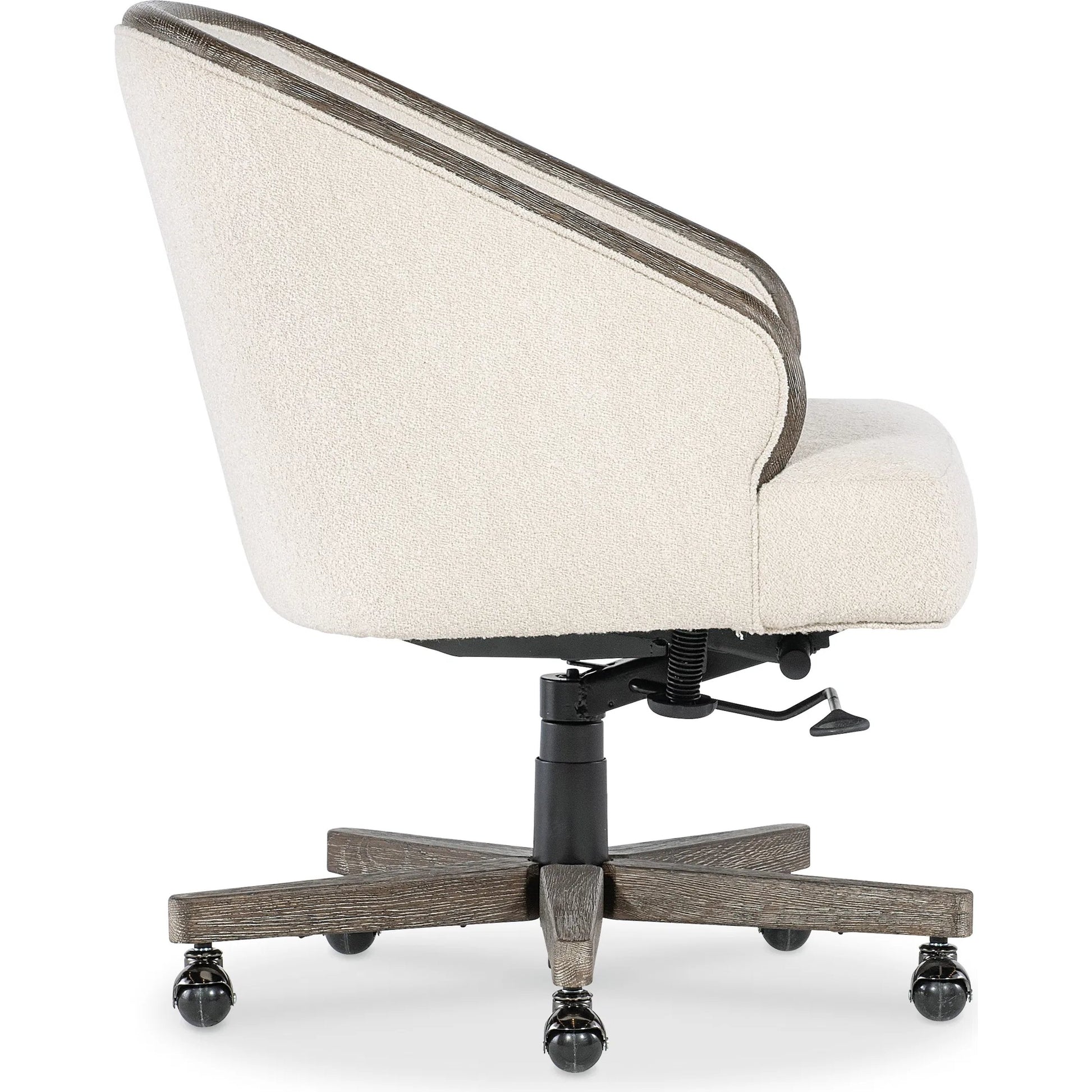 Paloma Executive Swivel Tilt Chair by Hooker Furniture in beige. Made from 83% polyester, 17% acrylic in a modern style.