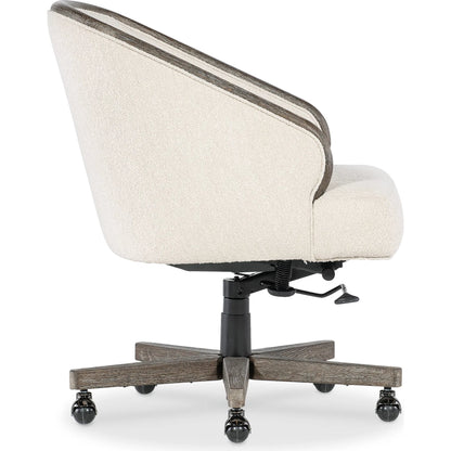 Paloma Executive Swivel Tilt Chair by Hooker Furniture in beige. Made from 83% polyester, 17% acrylic in a modern style.