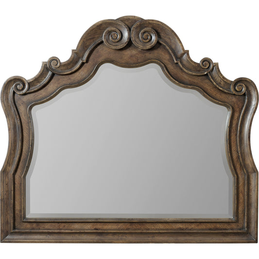 Rhapsody Mirror by Hooker Furniture in rustic walnut. Made from resin, mirror in a traditional style.