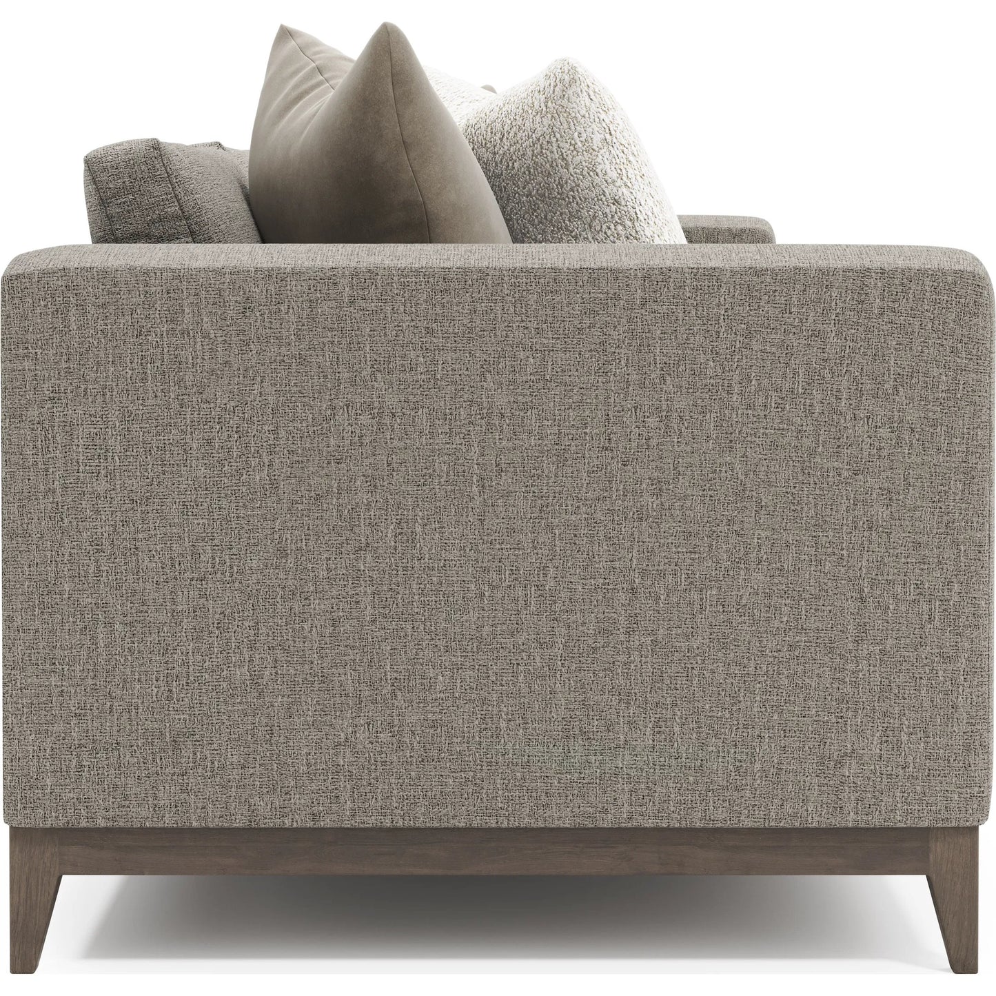 003 SI-2534167 | Additional Silo | Noel 100" Fabric Sofa by Bernhardt in grey. Made from fabric, wood in a unique style.