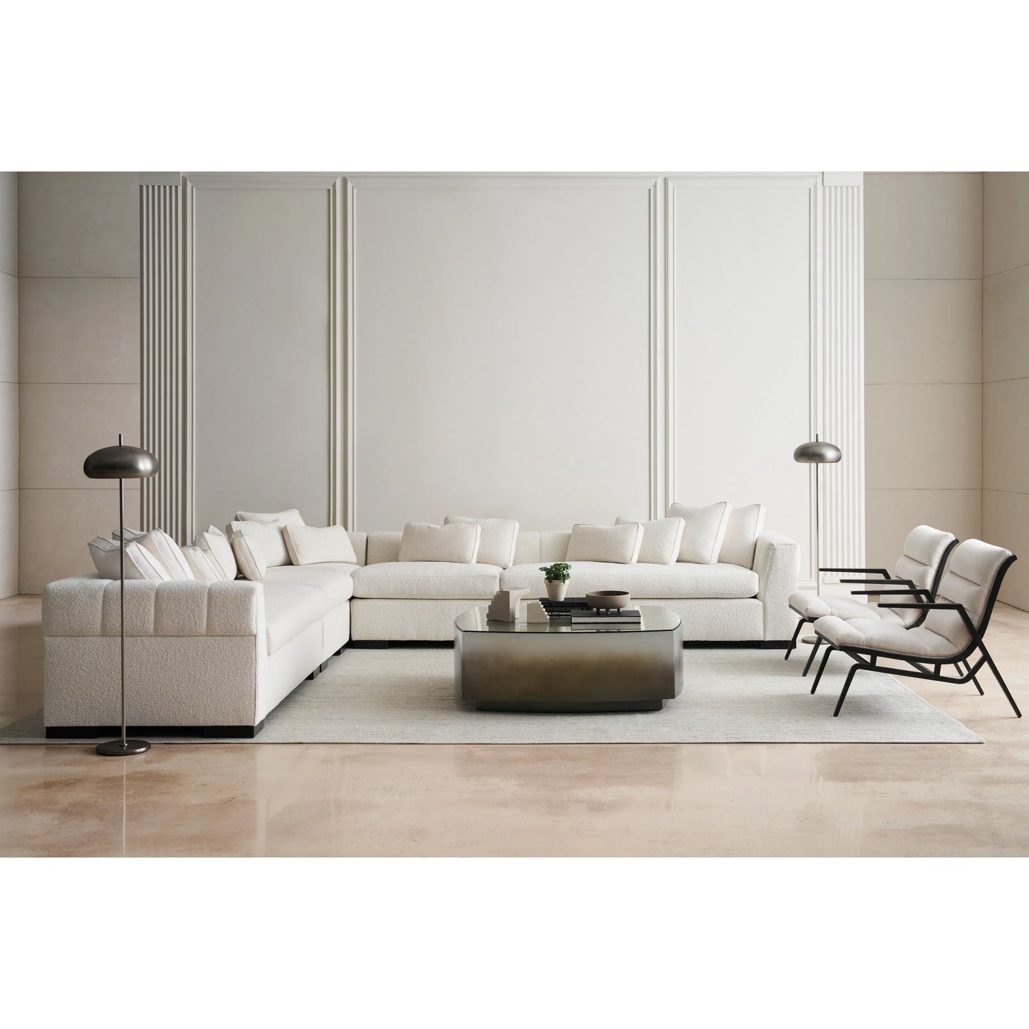 009 SI-2162960 | Lifestyle | Edge Armless Chair by Caracole in satin ebony. Made from birch in a modern style.