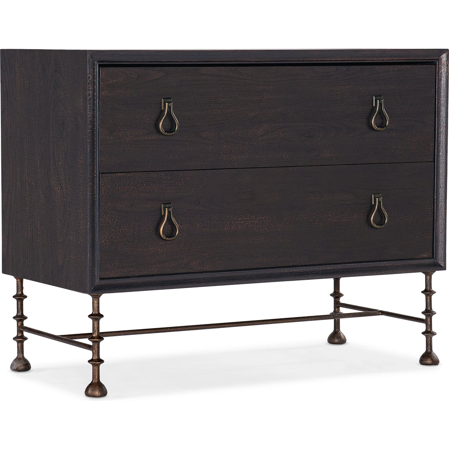 002 SI-1959494 | Primary Silo | Big Sky 2-Drawer Bachelors Chest by Hooker Furniture. Made from pecky hickory veneers, cedar, metal, solid-wood edged top in a modern style.