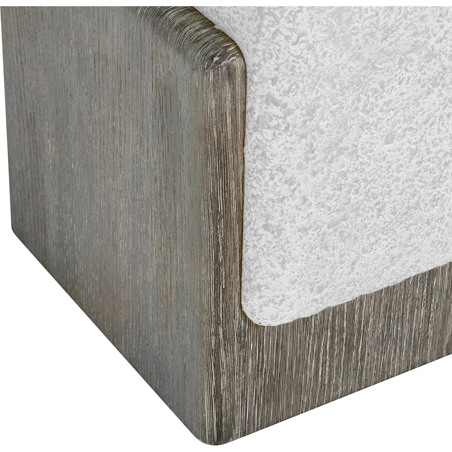 006 SI-2534109 | Closeup | Monolith Accent Table by Bernhardt in ivory. Made from wood, resin in a unique style.