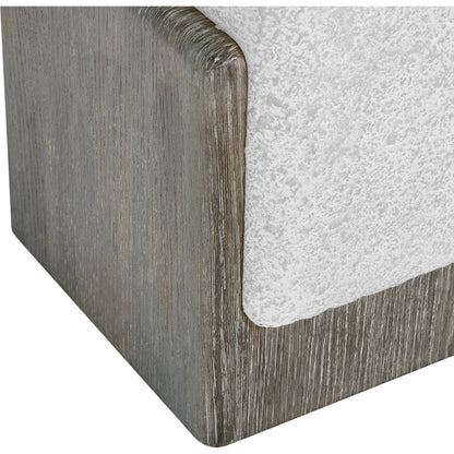 Monolith Accent Table by Bernhardt in ivory. Made from wood, resin in a unique style.