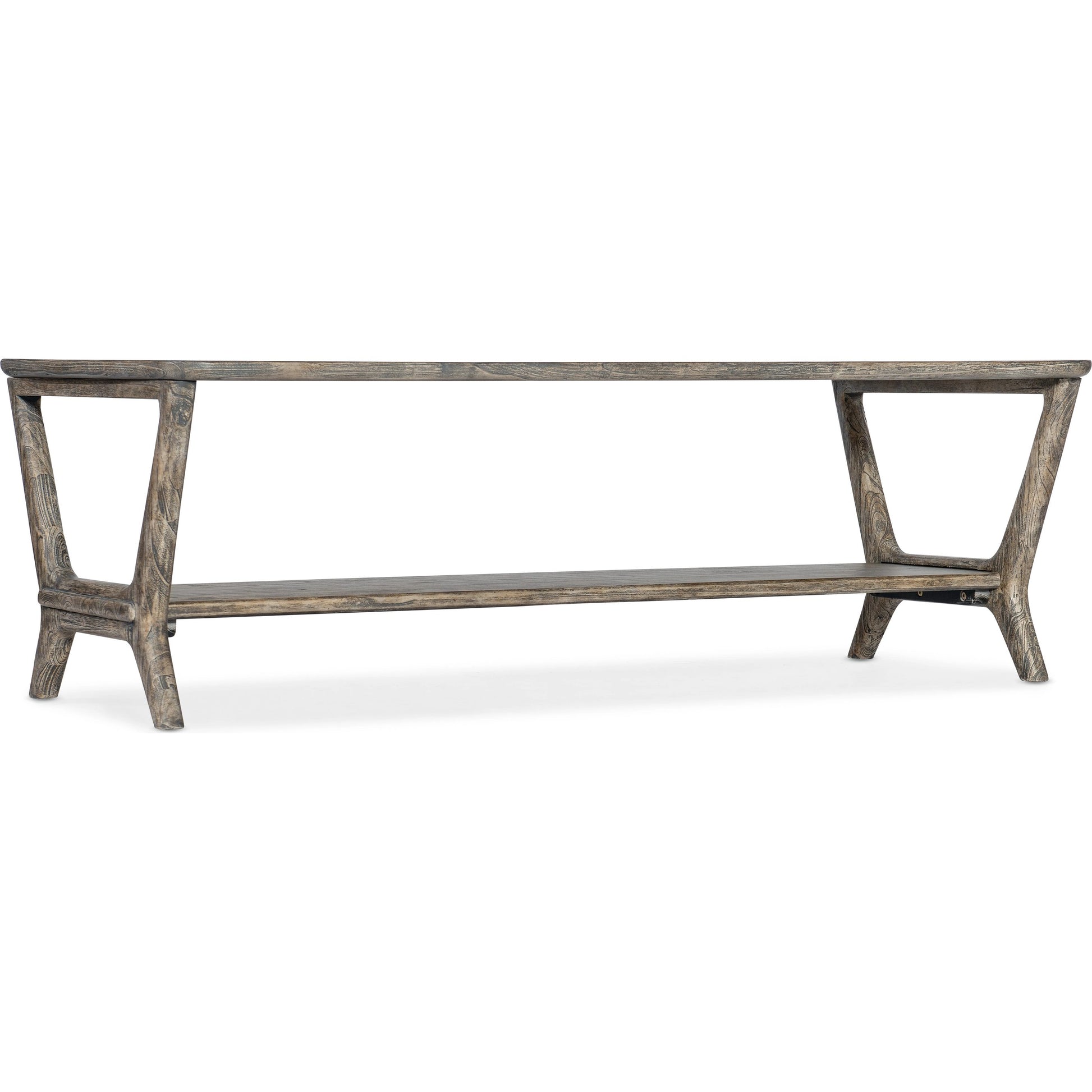 Commerce & Market Brandon Cocktail Table by Hooker Furniture in natural medium wood. Made from mindi solids, veneers in a modern style.