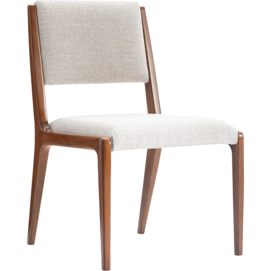 Loft Brasea Side Chair by Bernhardt in white. Made from fabric, wood in a unique style.