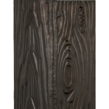 Terra Pedestal by Currey and Company in bronze, brass. Made from natural wood, brass in a modern style.