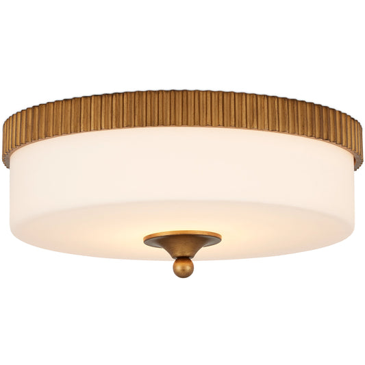 Bryce Flush Mount by Currey and Company. Made from composite, glass in a transitional style.