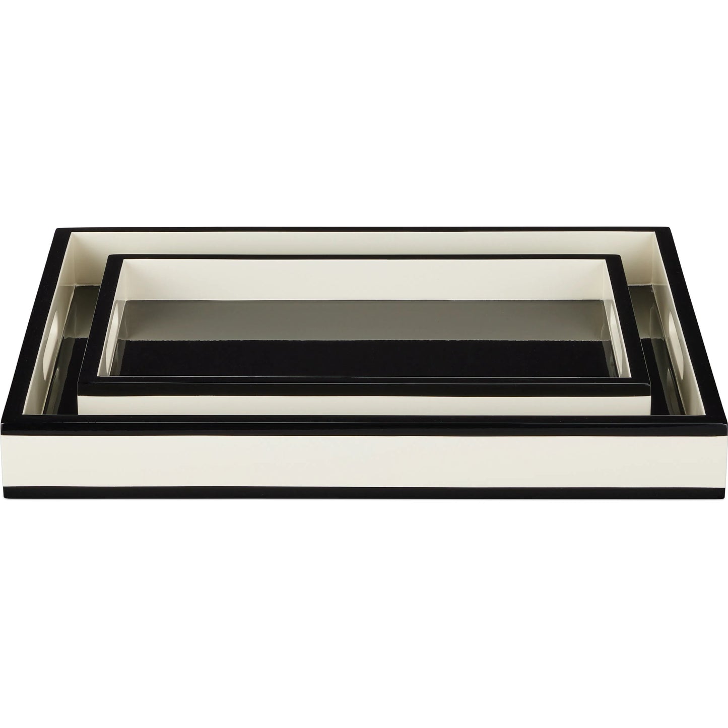 006 SI-2387068 | Additional Silo | Lacquer Tray Set by Currey and Company. Made from wood in a eclectic & global style.