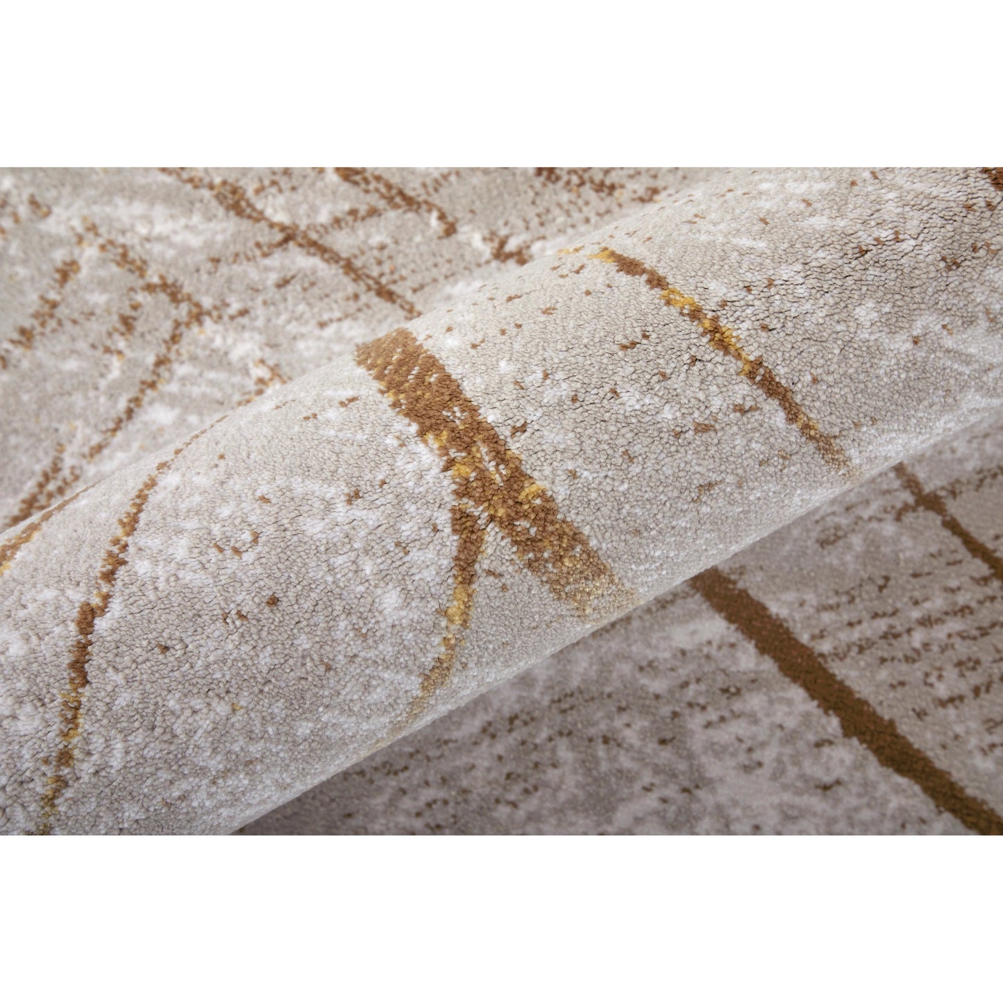 003 SI-2158662,SI-2158663,SI-2158664,SI-2158665,SI-2158666,SI-2158667 | Closeup | Waldor Rug - 73539NBF by Feizy in taupe, brown, silver. Made from polypropylene, polyester in a unique style.