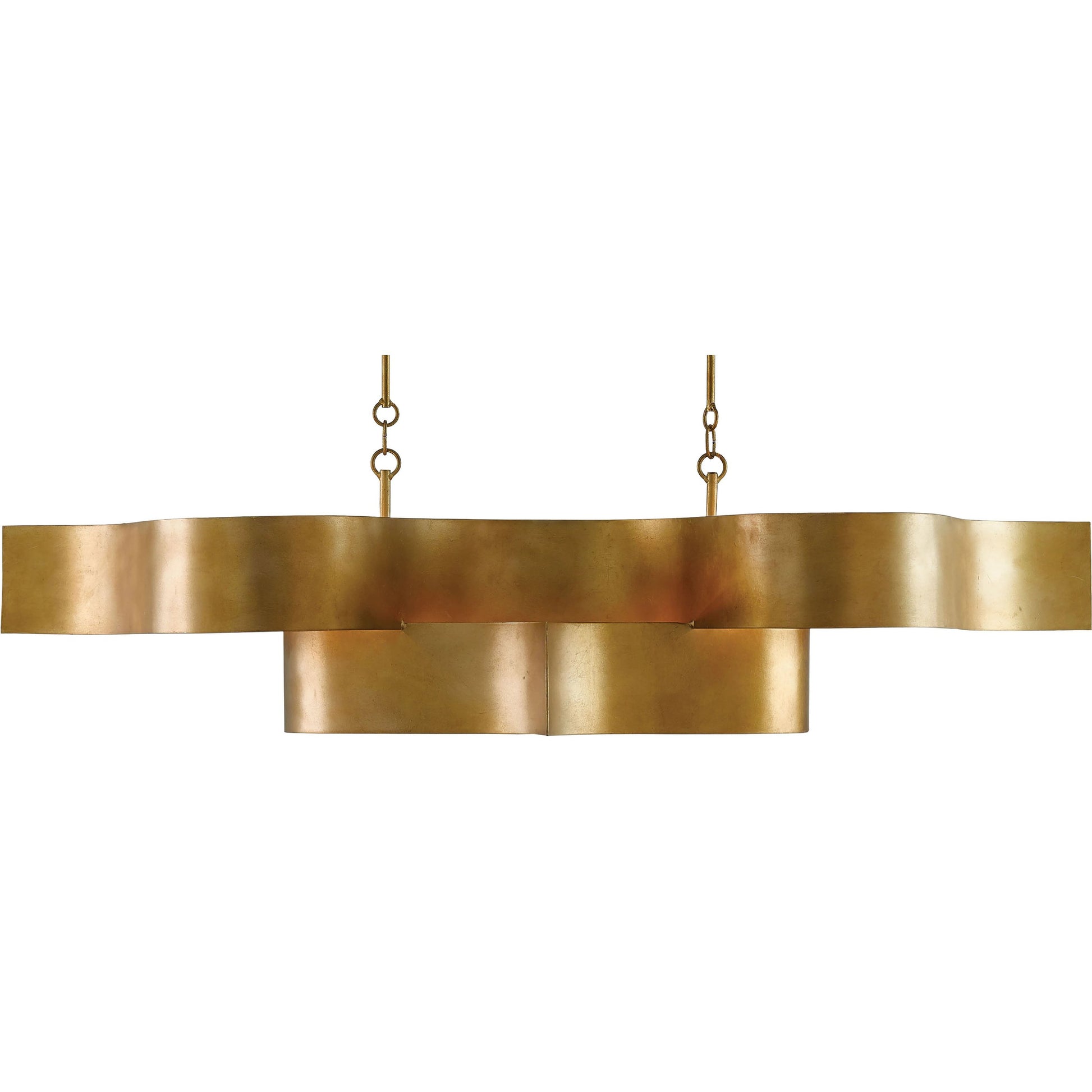 Grand Lotus Oval Chandelier by Currey and Company. Made from wrought iron in a modern style.