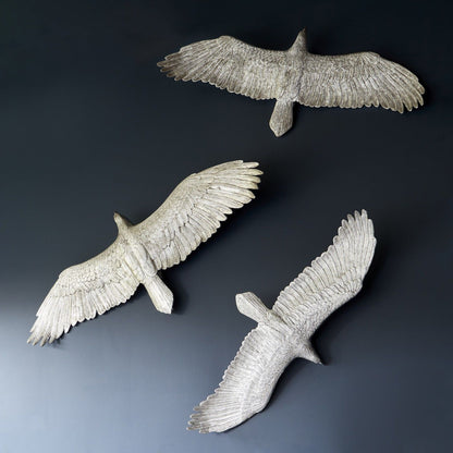 Soaring Eagle Wall Art by Phillips Collection in silver and silver leaf. Made from resin in a eclectic & global style.