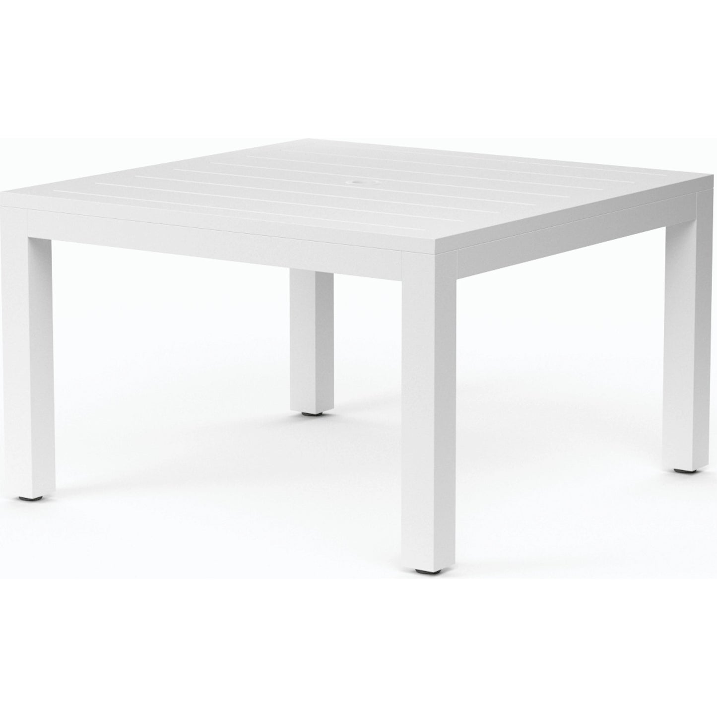 002 SI-2167154 | Additional Silo | Newport Outdoor 48" Square Dining Table by Sunset West in frost. Made from aluminum in a modern style.