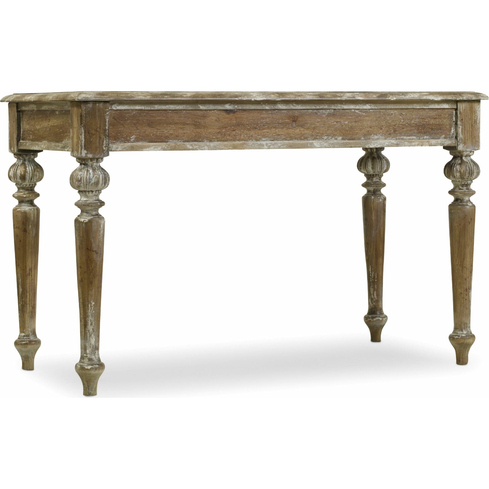 Chatelet Writing Desk by Hooker Furniture in caramel froth. Made from pecan, walnut, maple veneers with high quality bonded leather in a traditional style.