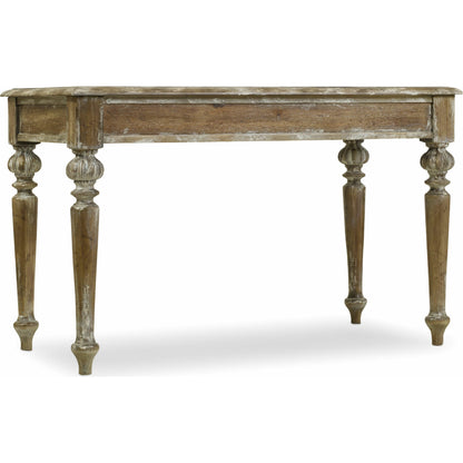 Chatelet Writing Desk by Hooker Furniture in caramel froth. Made from pecan, walnut, maple veneers with high quality bonded leather in a traditional style.
