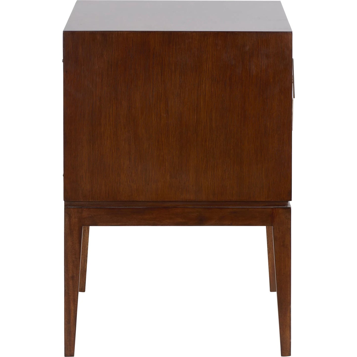 003 SI-2533950 | Additional Silo | Vika Side Table by Chelsea House in brown and dark walnut, polished nickel. Made from unique in a unique style.