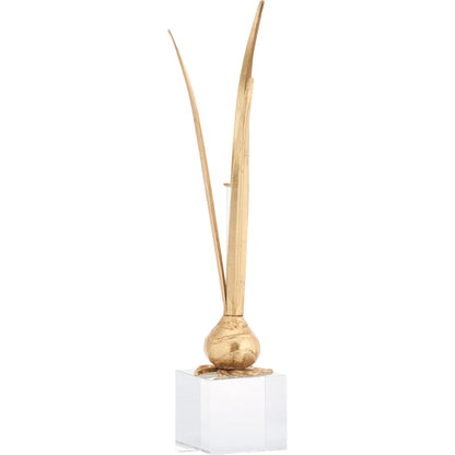 Bulb Gold Leaf Vase by Chelsea House in gold and clear, gold leaf. Made from unique in a unique style.