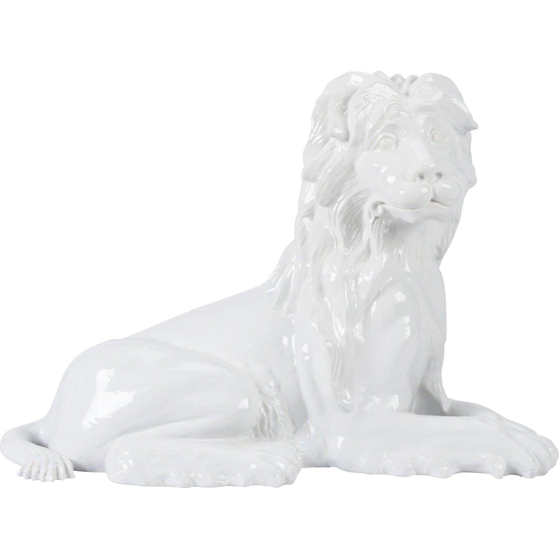 Meissen Lion by Chelsea House in white, cream and white glaze. Made from unique in a unique style.