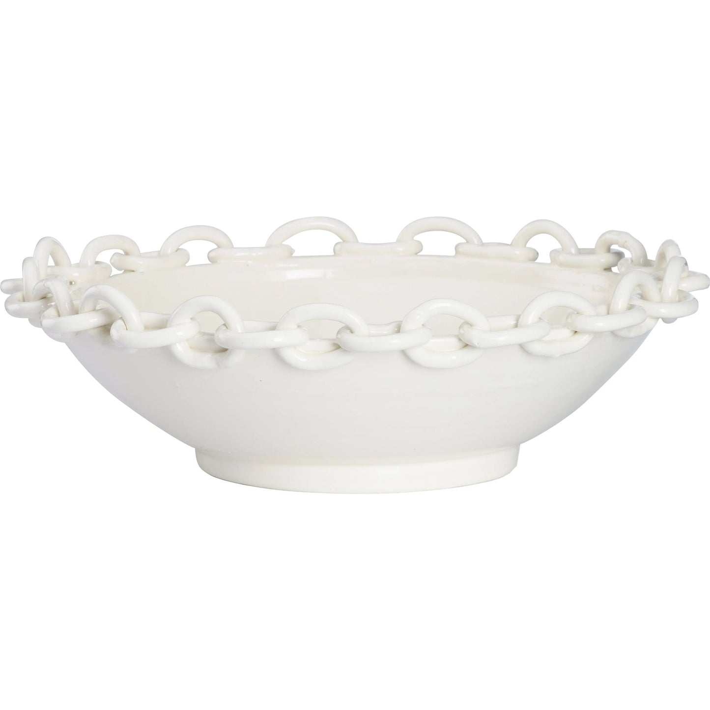 001 SI-2533808 | Primary Silo | Catena Bowl by Chelsea House in white, cream and white glaze. Made from unique in a unique style.