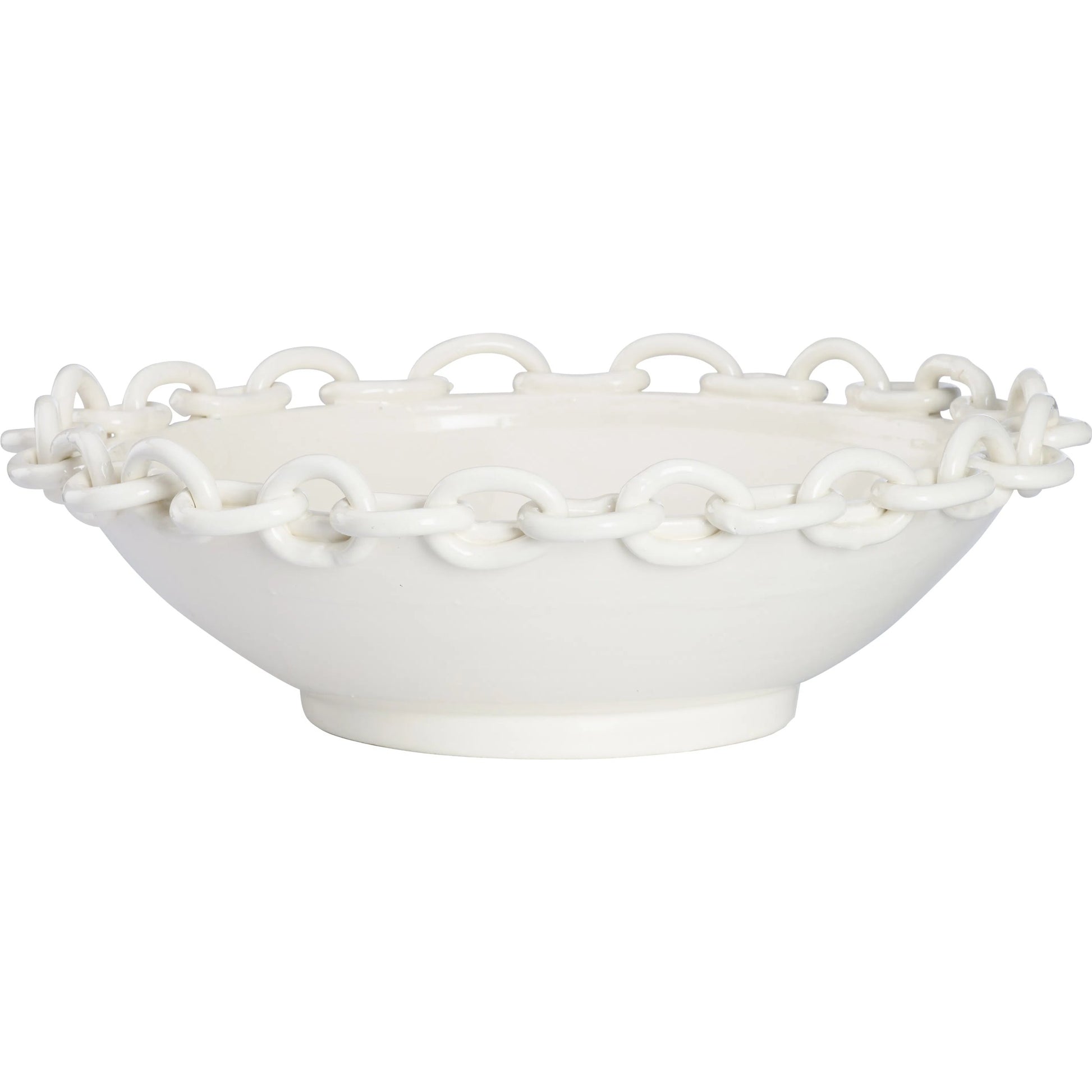 Catena Bowl by Chelsea House in white, cream and white glaze. Made from unique in a unique style.