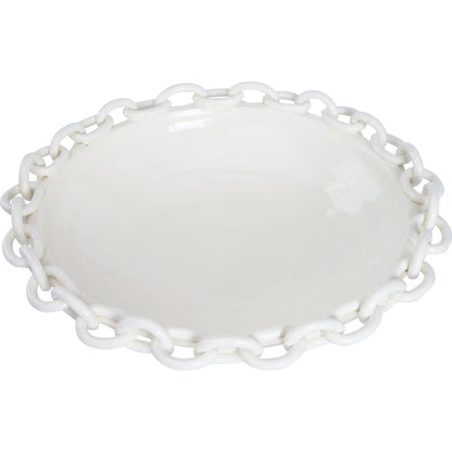 Catena Bowl by Chelsea House in white, cream and white glaze. Made from unique in a unique style.