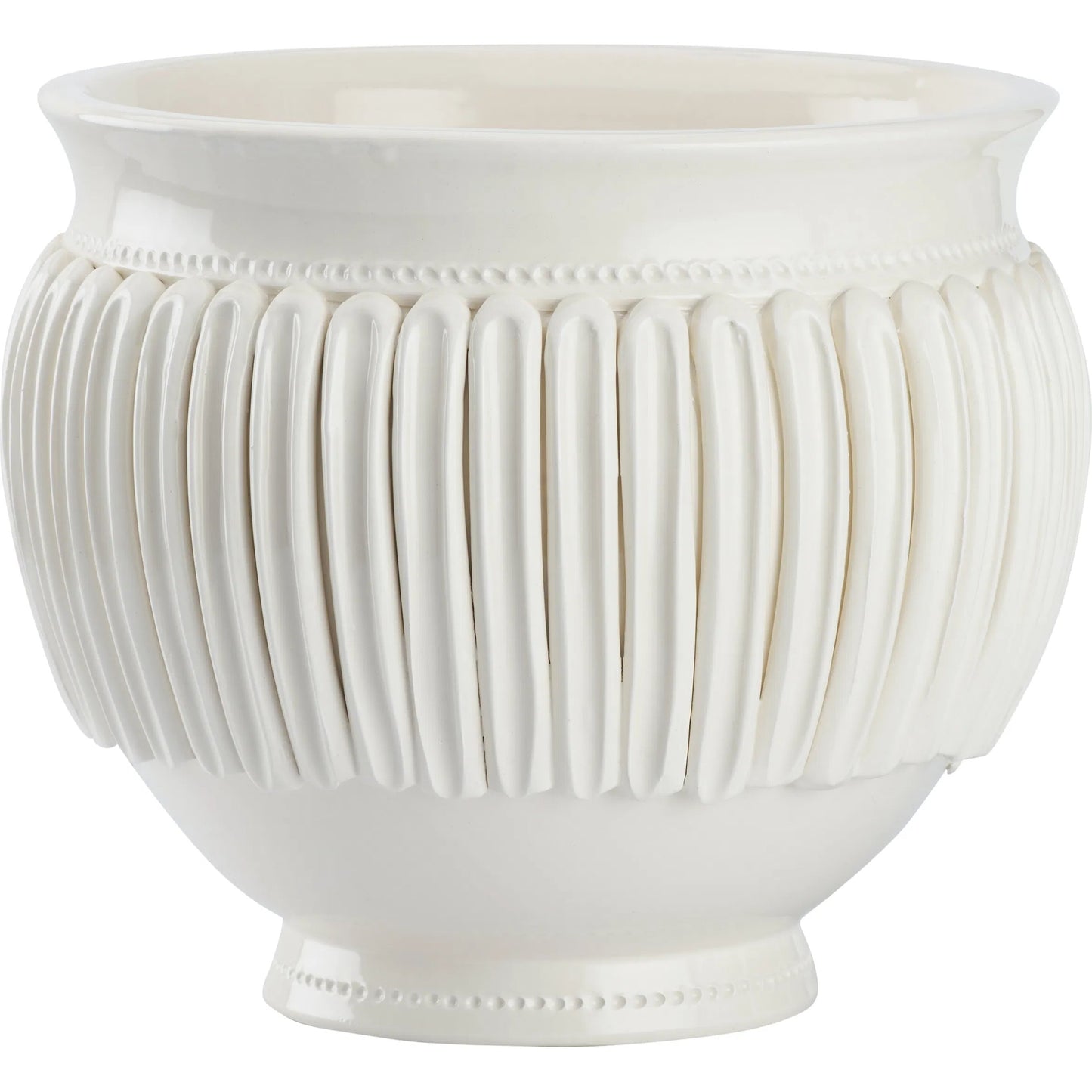 001 SI-2533930 | Primary Silo | Sigaro Bowl by Chelsea House in white, cream and white glaze. Made from unique in a unique style.