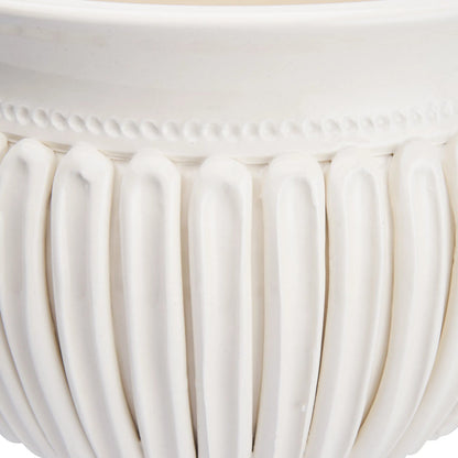 Sigaro Bowl by Chelsea House in white, cream and white glaze. Made from unique in a unique style.