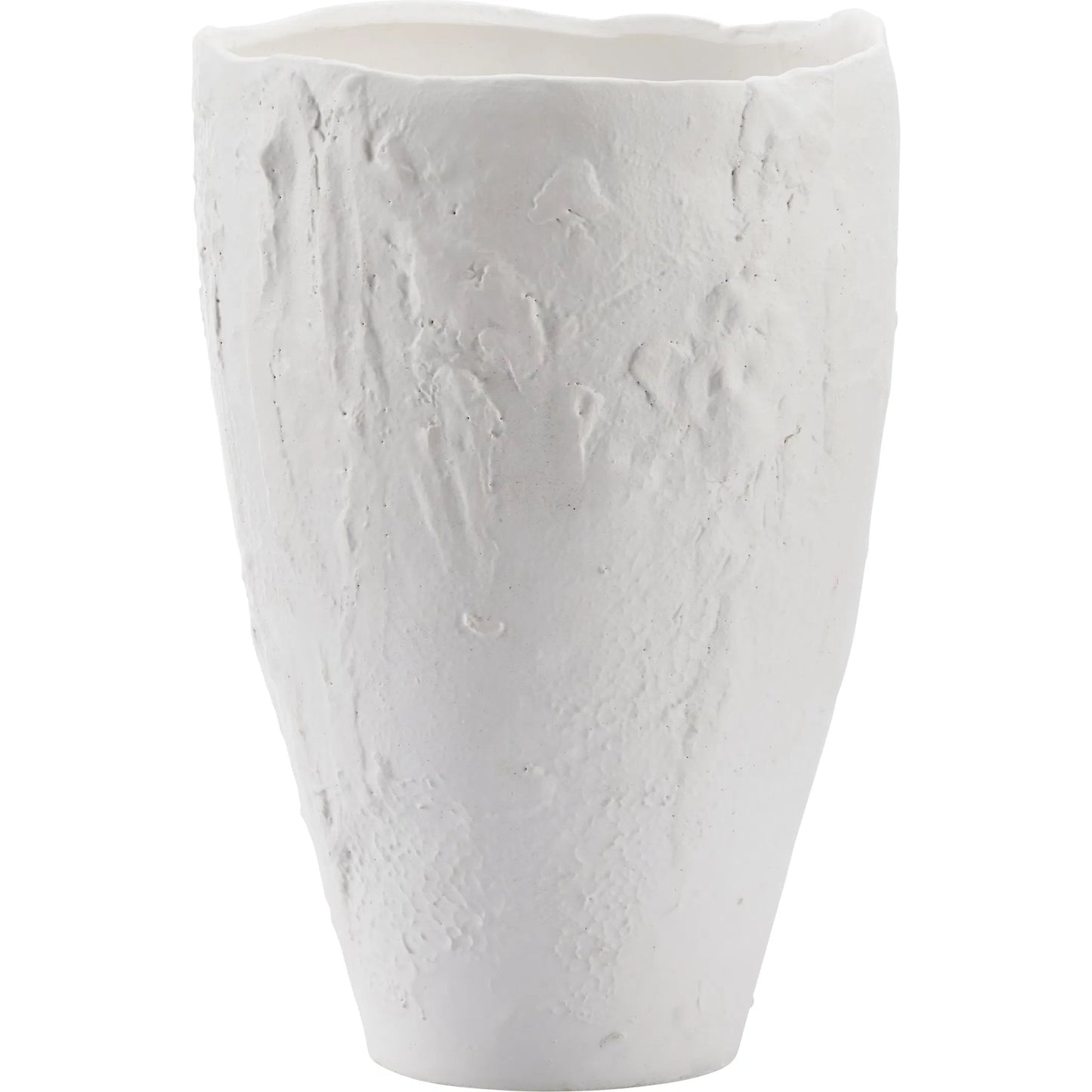 001 SI-2533838 | Primary Silo | Fiorenzo Vase by Chelsea House in white, cream and matte white glaze. Made from unique in a unique style.