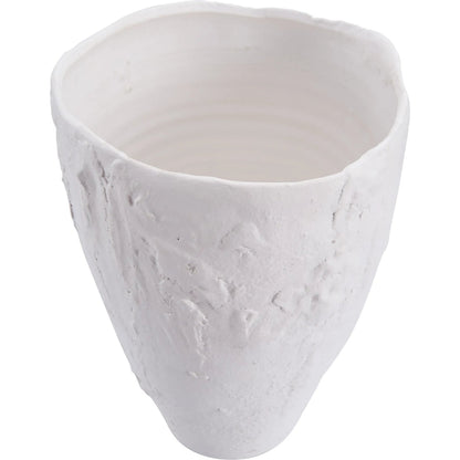 Fiorenzo Vase by Chelsea House in white, cream and matte white glaze. Made from unique in a unique style.