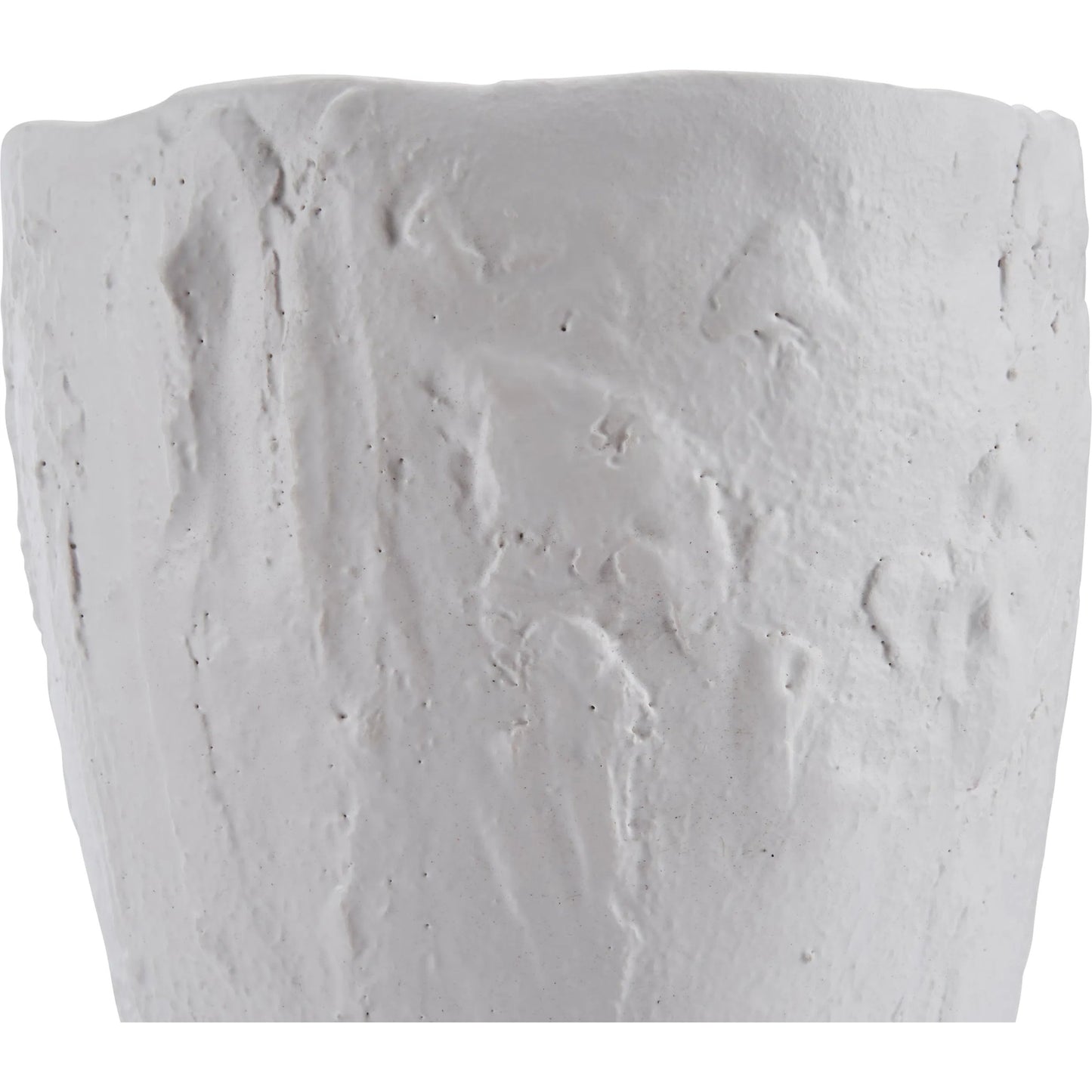 004 SI-2533838 | Closeup | Fiorenzo Vase by Chelsea House in white, cream and matte white glaze. Made from unique in a unique style.