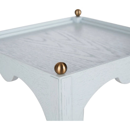 Kent Drinks Table by Chelsea House in blue, gold and pale blue, gold. Made from unique in a unique style.