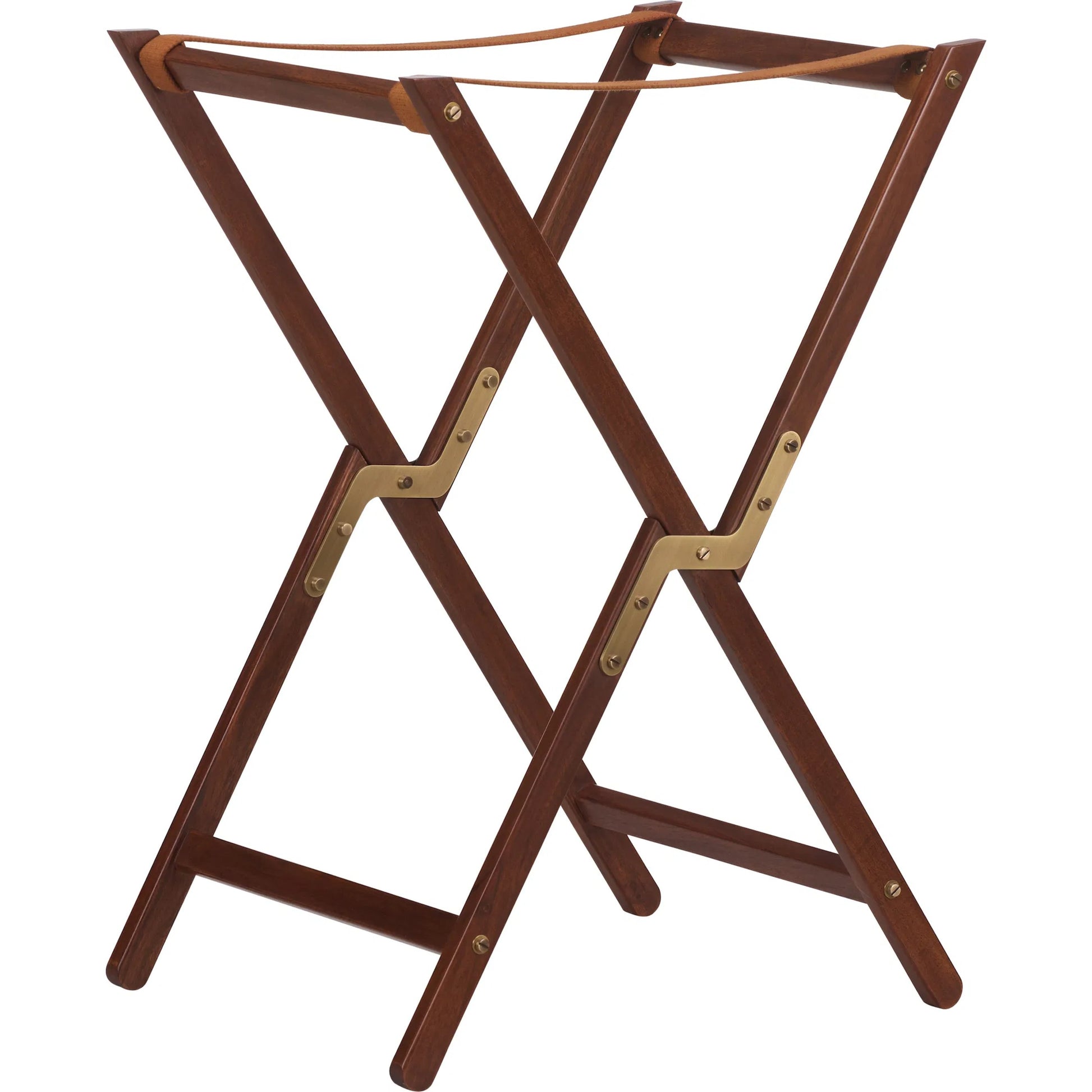 Roland Butler's Tray and Stand by Chelsea House in brown, gold and brown, antique brass. Made from unique in a unique style.