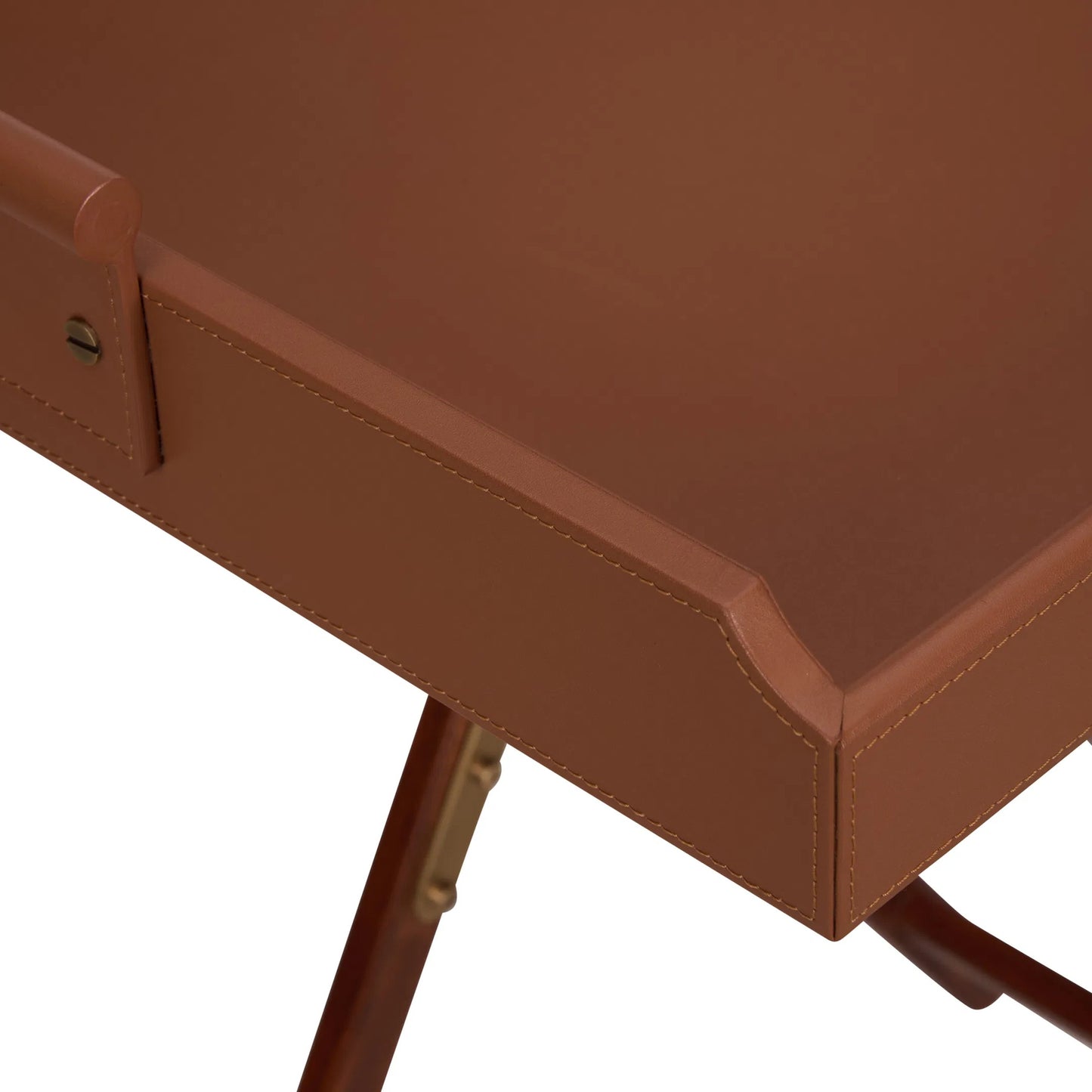 005 SI-2533923 | Additional Silo | Roland Butler's Tray and Stand by Chelsea House in brown, gold and brown, antique brass. Made from unique in a unique style.