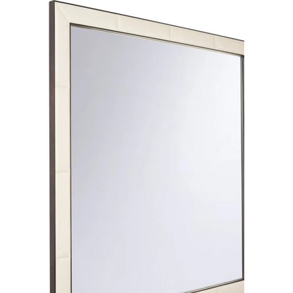 Luca Mirror by Chelsea House in white, cream, brown and dark walnut, white, clear, plain. Made from unique in a unique style.
