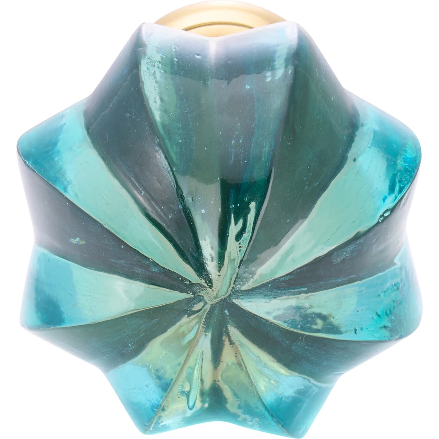 005 SI-2533798 | Additional Silo | Blue Hand Blown Finial by Chelsea House in green, gold and green, polished brass. Made from unique in a unique style.