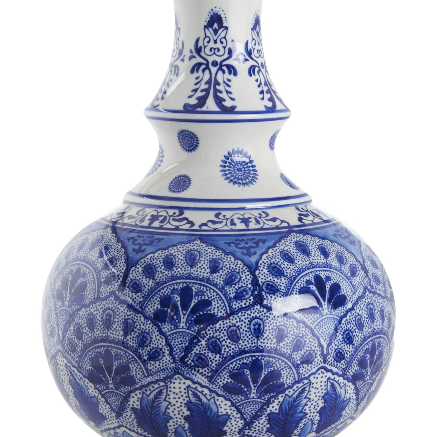 004 SI-2533874 | Additional Silo | Marguerite Blue and White Lamp by Chelsea House in blue, white, cream and blue, white glaze, clear, brushed brass. Made from unique in a unique style.