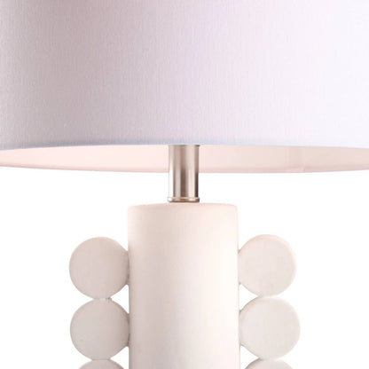 Allegra Table Lamp by Chelsea House in white, cream and matte white glaze. Made from unique in a unique style.