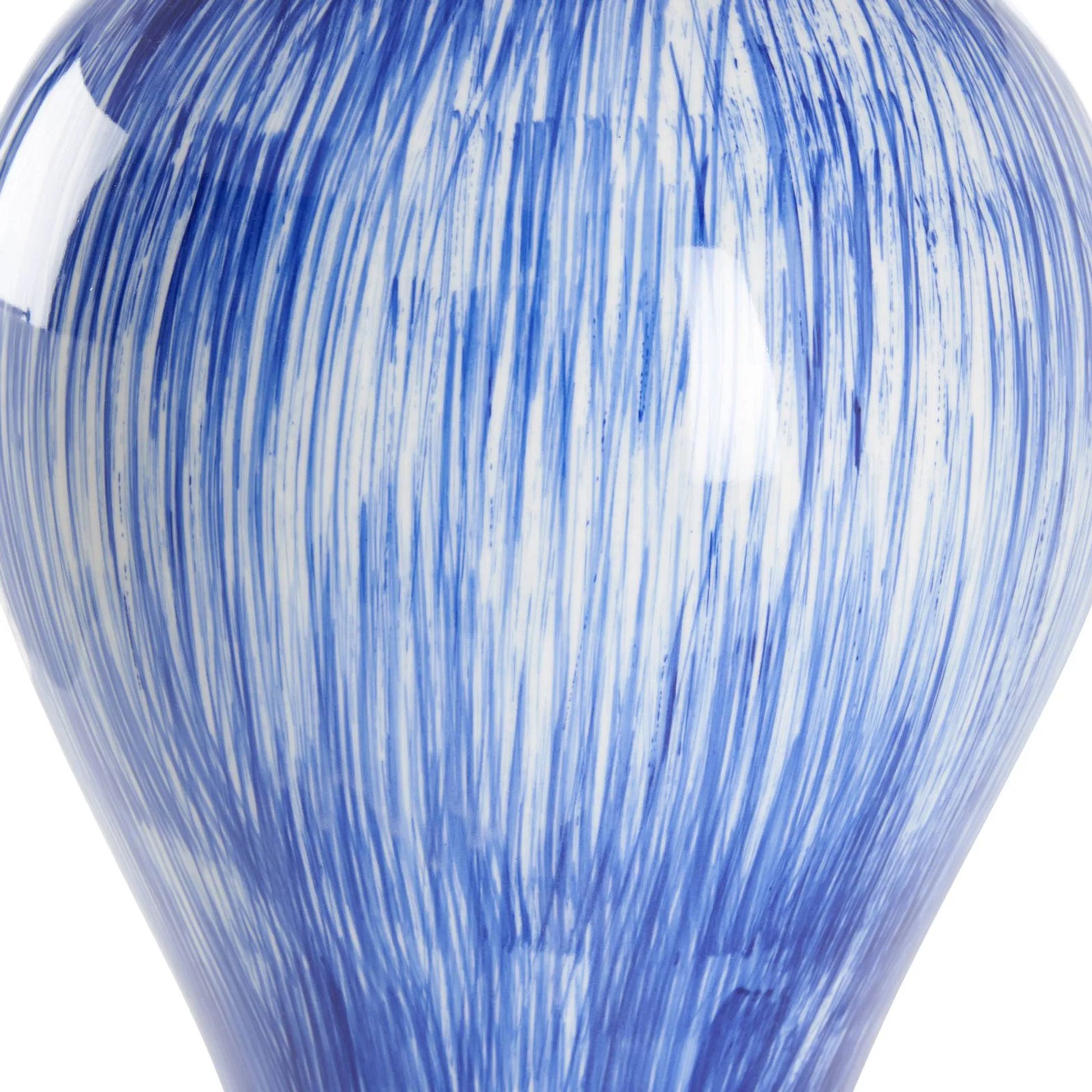 Dree Table Lamp by Chelsea House in blue, white, cream and blue, white glaze, clear. Made from unique in a unique style.