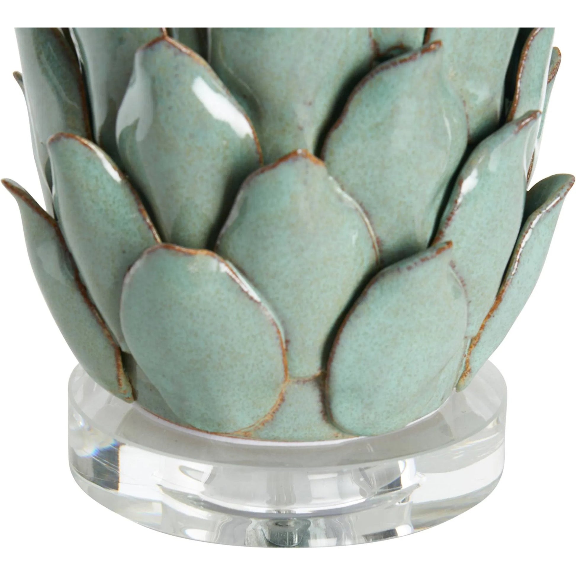 Issey Table Lamp by Chelsea House in green and celedon glaze, clear. Made from unique in a unique style.