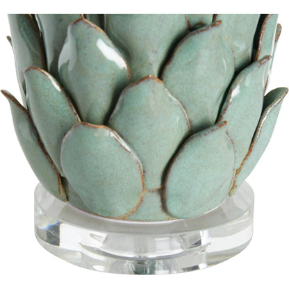 Issey Table Lamp by Chelsea House in green and celedon glaze, clear. Made from unique in a unique style.