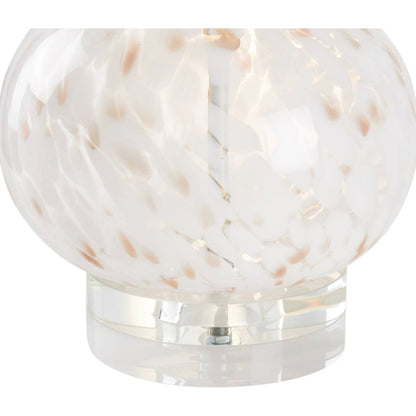 Emilio Table Lamp by Chelsea House in white, cream and mottled cream, clear. Made from unique in a unique style.