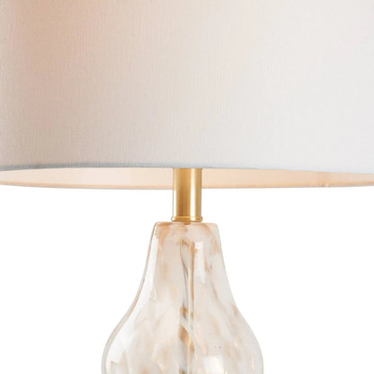 Emilio Table Lamp by Chelsea House in white, cream and mottled cream, clear. Made from unique in a unique style.