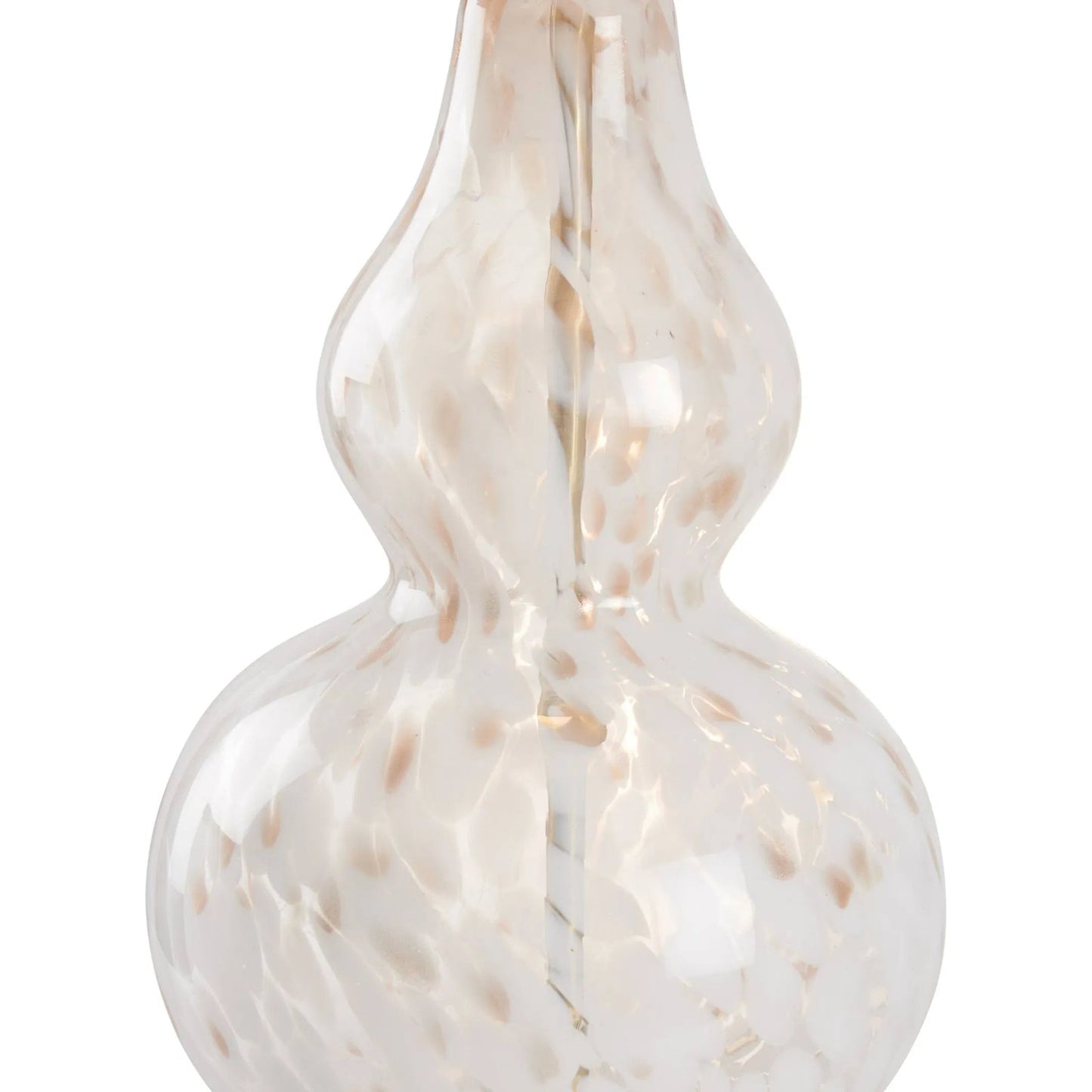 005 SI-2533826 | Closeup | Emilio Table Lamp by Chelsea House in white, cream and mottled cream, clear. Made from unique in a unique style.