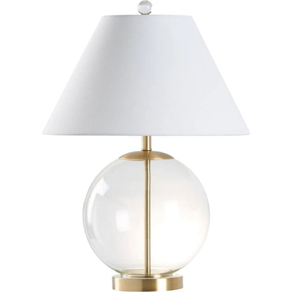 Alber Table Lamp by Chelsea House in gold and clear, brushed brass. Made from unique in a unique style.